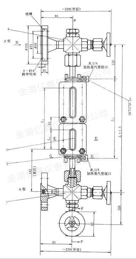 玻璃板液位計結(jié)構(gòu)原理